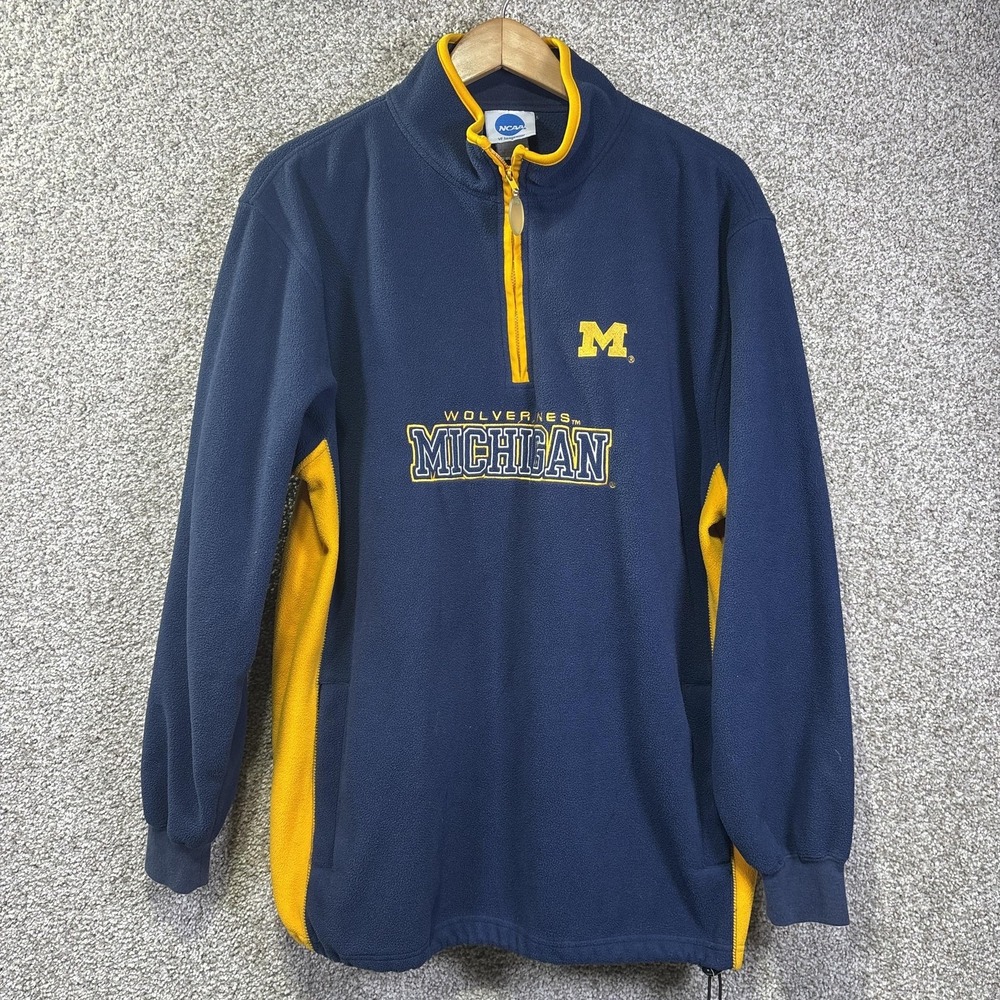 Michigan Wolverines Sweatshirt‎ Mens XL Blue Football VF Imagewear Quarter Zip